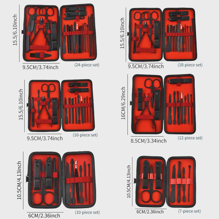 Professionele Manicure & Pedicure Set - 25 Delig - Roestvrij Staal