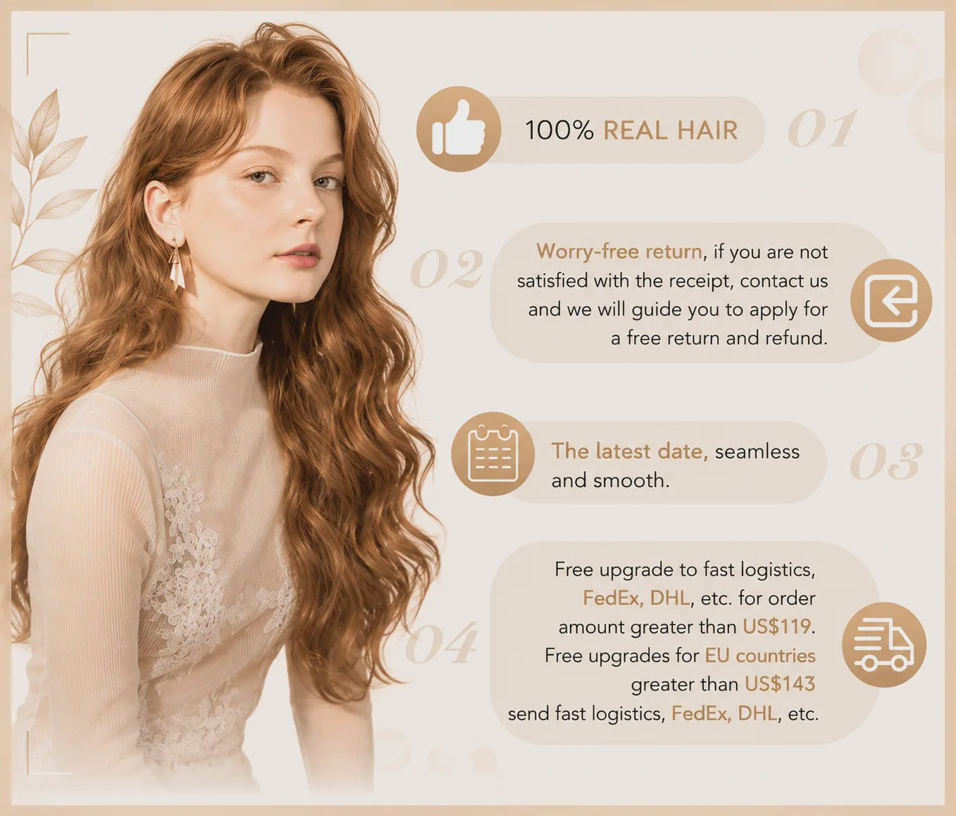 VeSunny Invisble Wire Hair Extensions - Remy Menselijk Haar, Balayage Kleuren, 1 Stuk