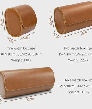 Reis Etui voor Horloges - Opbergrol voor 3 Horloges met Uitneembare Kussens