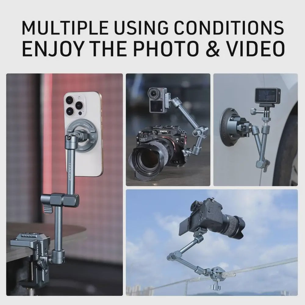 LEAPLIGHT Magic Arm 360° Rotatie met Balhoofd voor Camera, Livestreaming & Vloggen