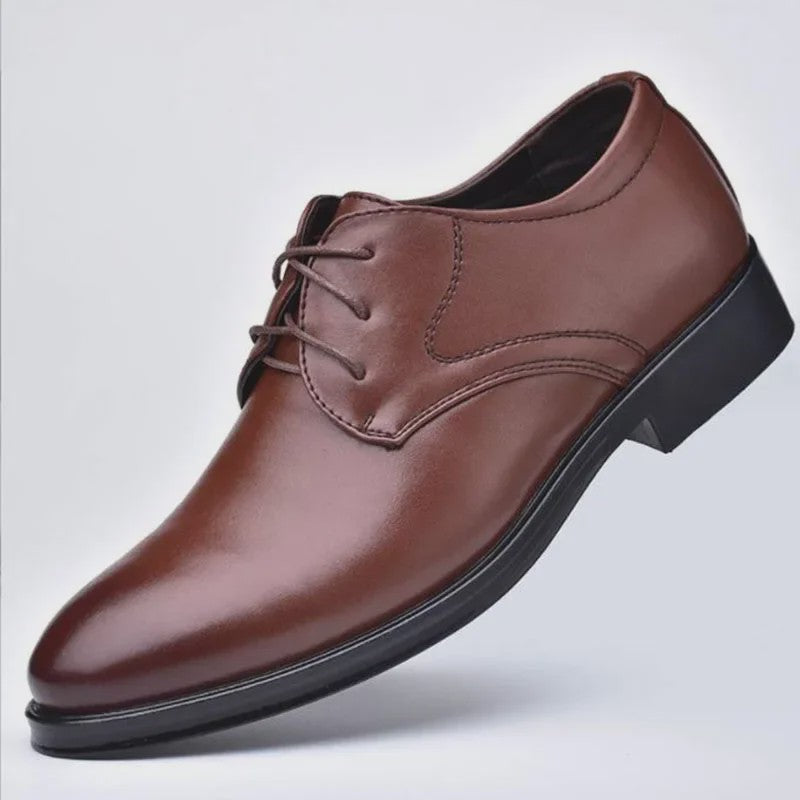 Zwarte Leren Herenschoenen - Stijlvolle Oxfords voor Formele Gelegenheden