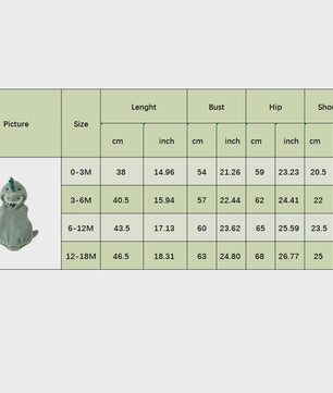 Schattige Baby Dino Overall met Capuchon - Zacht Pluche voor Halloween & Feestjes