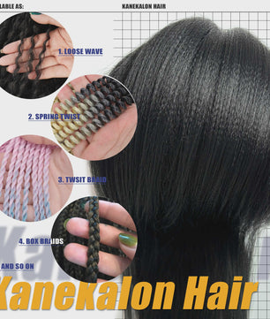 82 Inch Kanekalon Jumbo Braiding Hair - 165g Pre-Stretched Synthetisch Vlecht Haar voor Crocheten