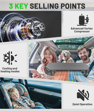 12V Elektrische Airco voor Voertuigen: Koelen & Verwarmen voor Vrachtwagen, Camper, Tractor
