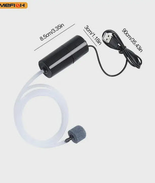 Stille Mini USB Zuurstofpomp voor Aquarium en Vis Kweek - Draagbaar & Compact
