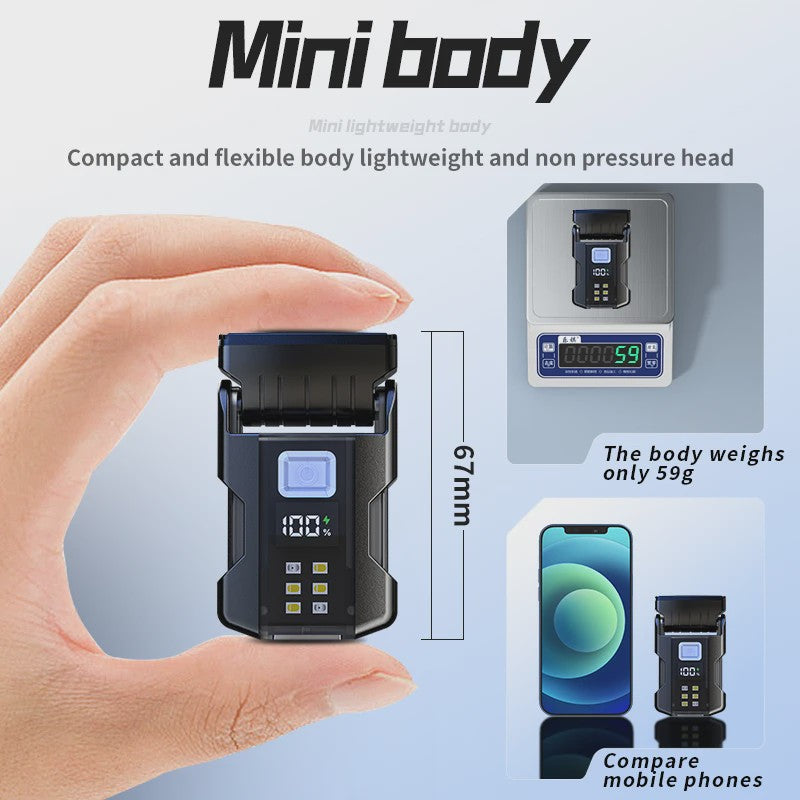 Mini LED Zaklamp USB Oplaadbaar met Batterij Display & Magneet