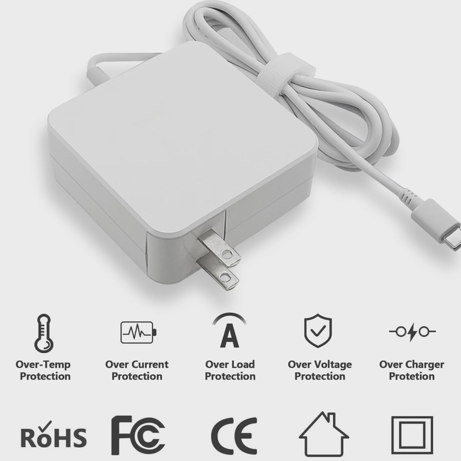 65W USB-C Snellader PD Adapter voor Laptops | MacBook, Dell, HP, Lenovo