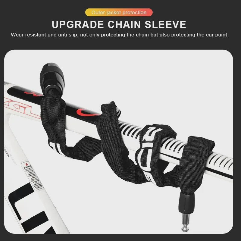 RIDERACE Fietsketting Slot - Draagbaar, Anti-diefstal, Hoge Beveiliging voor MTB, Scooter & E-Bike