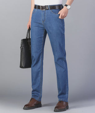 Comfortabele Stretch Jeans Heren - Elastisch Katoen voor Zakelijk en Casual Gebruik