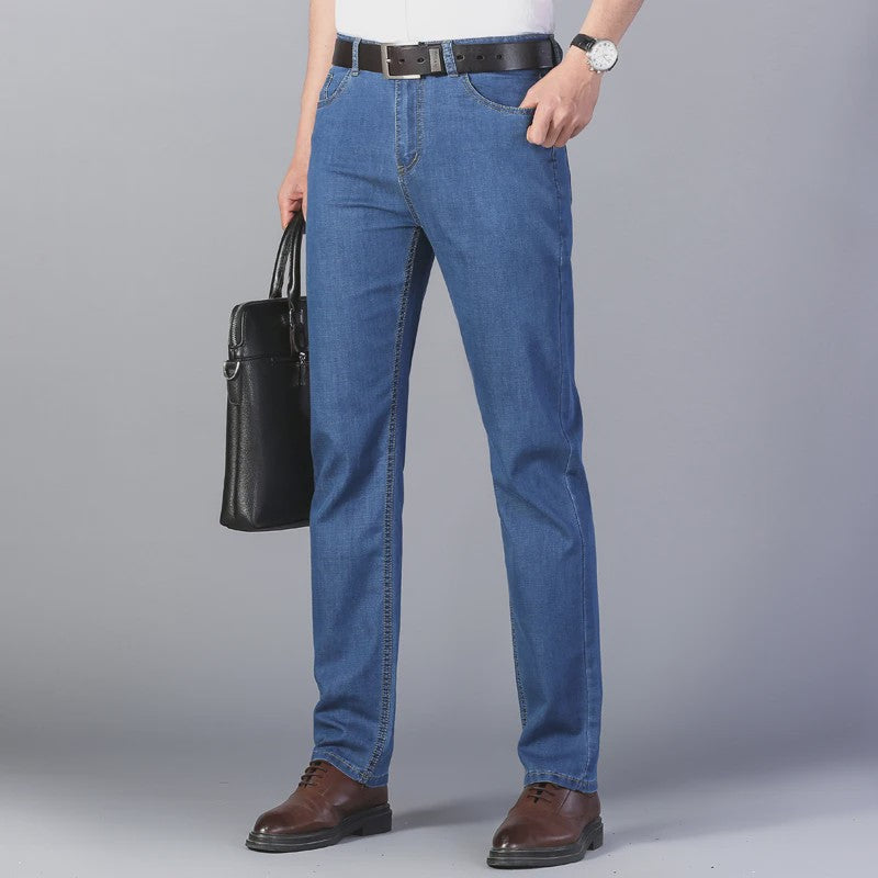 Comfortabele Stretch Jeans Heren - Elastisch Katoen voor Zakelijk en Casual Gebruik