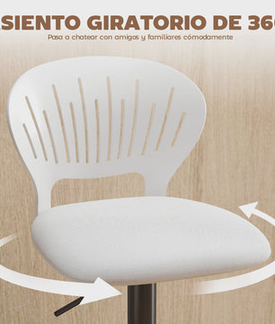 Set van 2 Zwarte Barstoelen met 360° Draai- en Hoogteverstelling (84-105 cm)