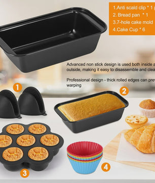 Uitgebreide Airfryer Accessoires Kit voor Dual Zone Airfryers (7.6L-9.5L)