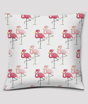 Vrolijke Flamingo Kussenhoes Vierkant - Decoratie voor Bank & Auto