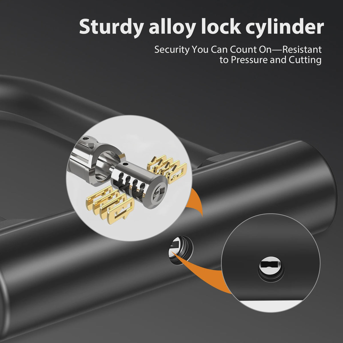 Heavy Duty D-Slot Fietsslot met 1.2M Staalkabel & Beugel - Anti-diefstal