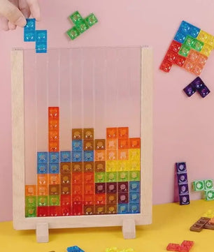 3D Transparant Tetris Puzzel - Logisch Denkspel voor Kinderen en Volwassenen