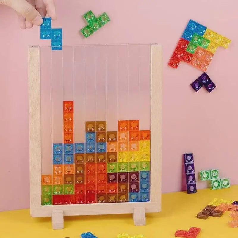 3D Transparant Tetris Puzzel - Logisch Denkspel voor Kinderen en Volwassenen
