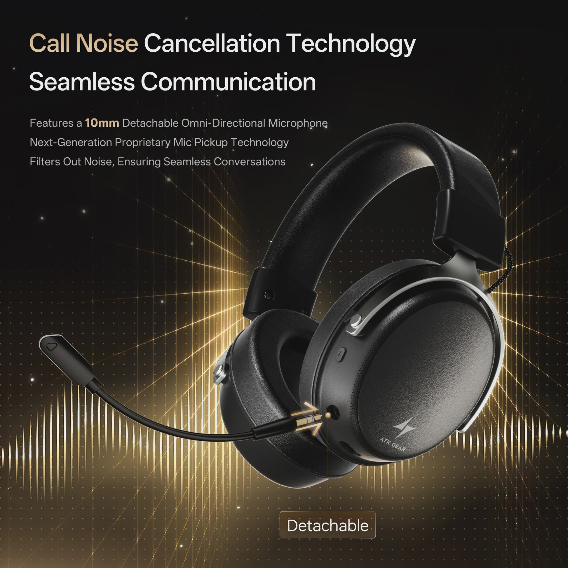 ATK N9 Pro/Ultra Gaming Headset: Draadloze E-sports Koptelefoon met Microfoon, Lage Latentie & Noise Reduction