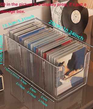 Stijlvolle Opbergbox voor CD's, Vinylplaten en Cassettebandjes - Desktop Organizer
