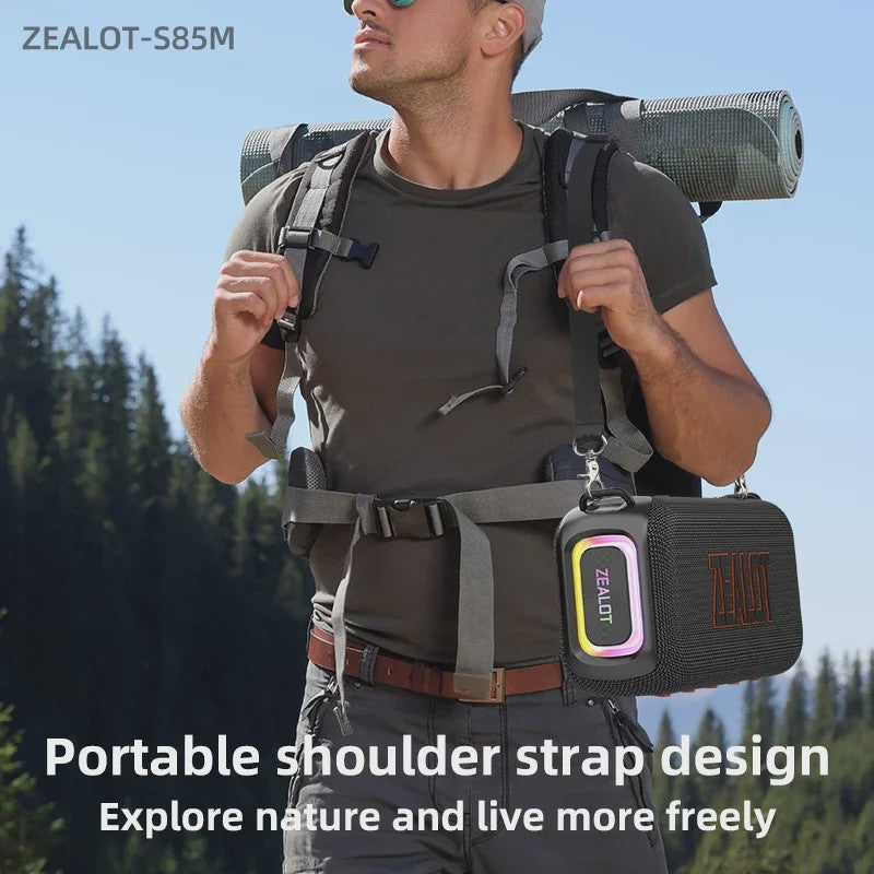 ZEALOT S85 Karaoke Bluetooth Speaker met 2-weg geluidssysteem, 60W, microfoon & RGB verlichting