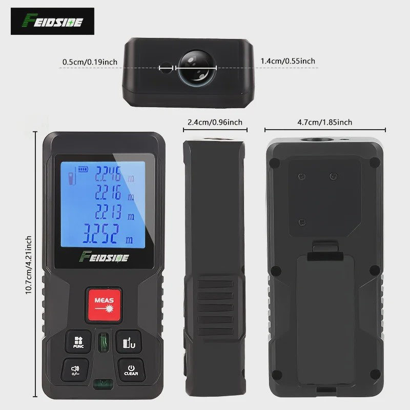 HAUPTSON Laser Afstandsmeter 70/100M - Precisie Meetinstrument voor Afstand, Oppervlakte & Volume