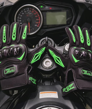 Motorhandschoenen Race Zomer Motocross Valbescherming Ademend Blauw Rood