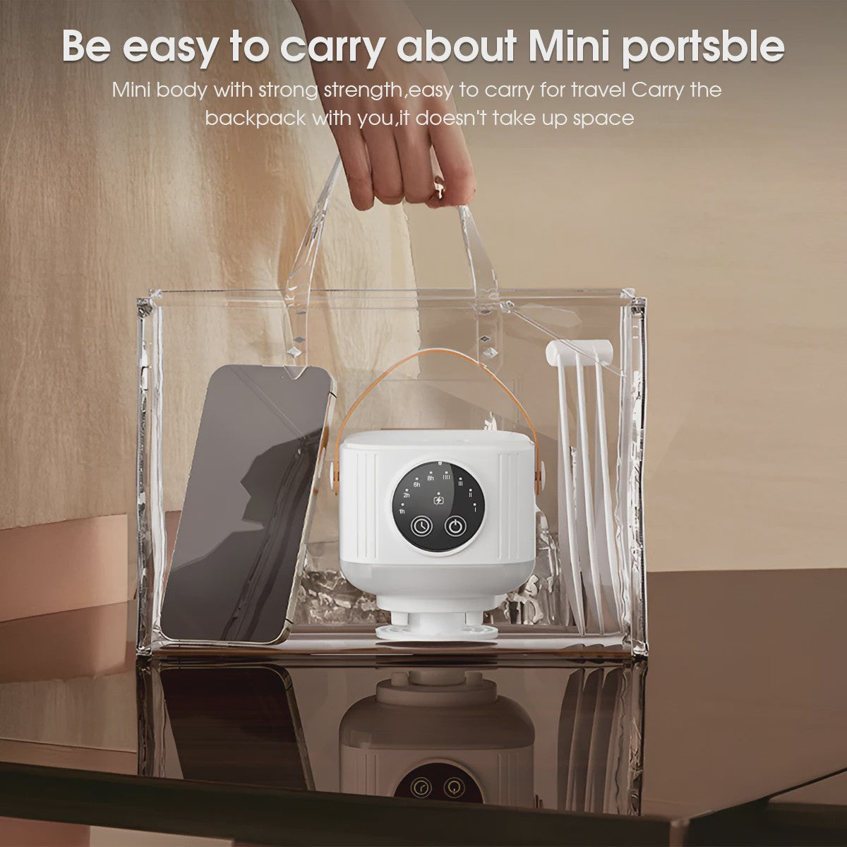 Oplaadbare Hangende Ventilator met 3600mAh Batterij, 4 Snelheden & 3 Lichtstanden - Draagbaar voor Camping & Reizen