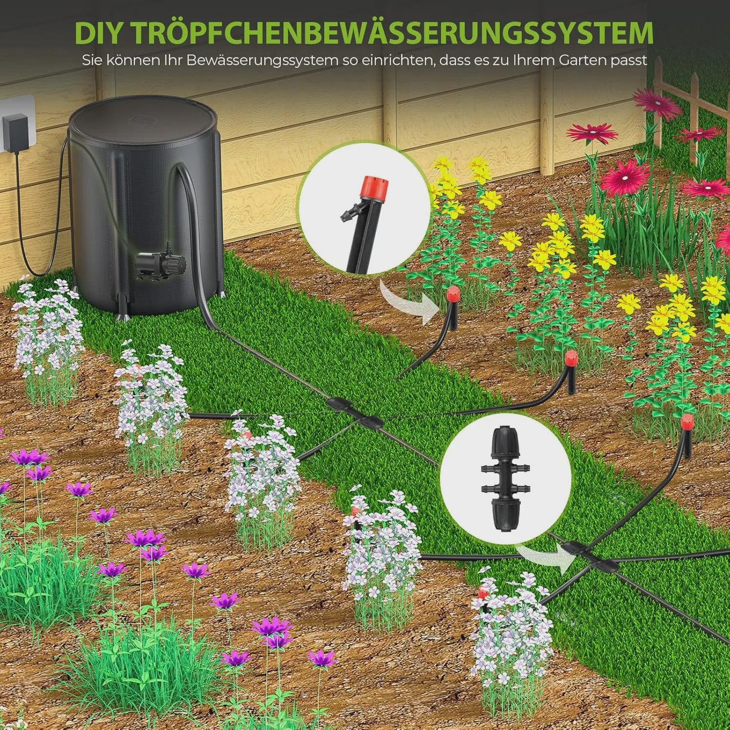 Automatisch Bewateringssysteem met 50L Tank en Waterniveausensor