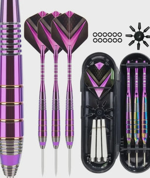 Professionele 3-delige Steel Tip Darts Set - 24g - Aluminium Shafts & Opbergdoos