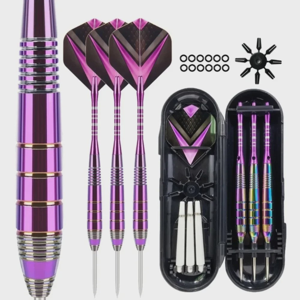Professionele 3-delige Steel Tip Darts Set - 24g - Aluminium Shafts & Opbergdoos