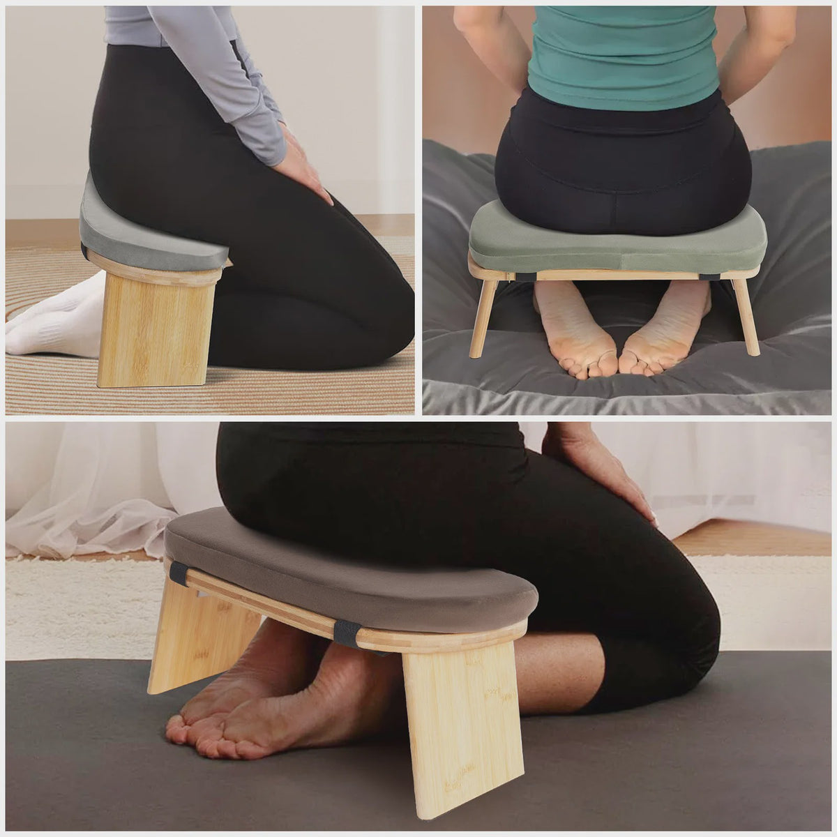Opvouwbaar Meditatie Krukje met Schuimkussen - Comfortabel voor Yoga en Thuis
