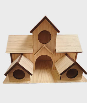 Groot Houten Vogelhuis voor Tuin & Binnenplaats - Handgemaakt Decoratie voor Tuinvogels