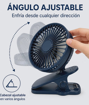 Mini Clip-On Ventilator USB Oplaadbaar - Draagbaar, Instelbaar & 3 Snelheden