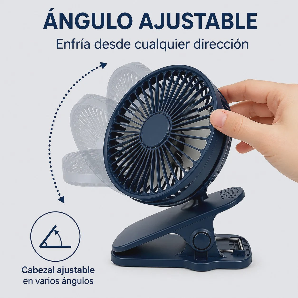 Mini Clip-On Ventilator USB Oplaadbaar - Draagbaar, Instelbaar & 3 Snelheden