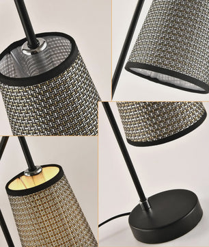 Retro Vintage Tafellamp Zwart met Beige Stofkap - Sfeervolle Verlichting voor Slaapkamer & Woonkamer