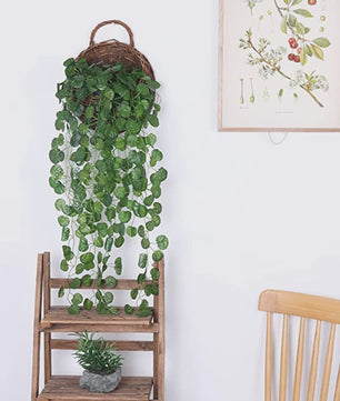 3x Kunstplant Klimop Hangplant - 90cm Nep Groene Slangplant voor Binnen en Buiten