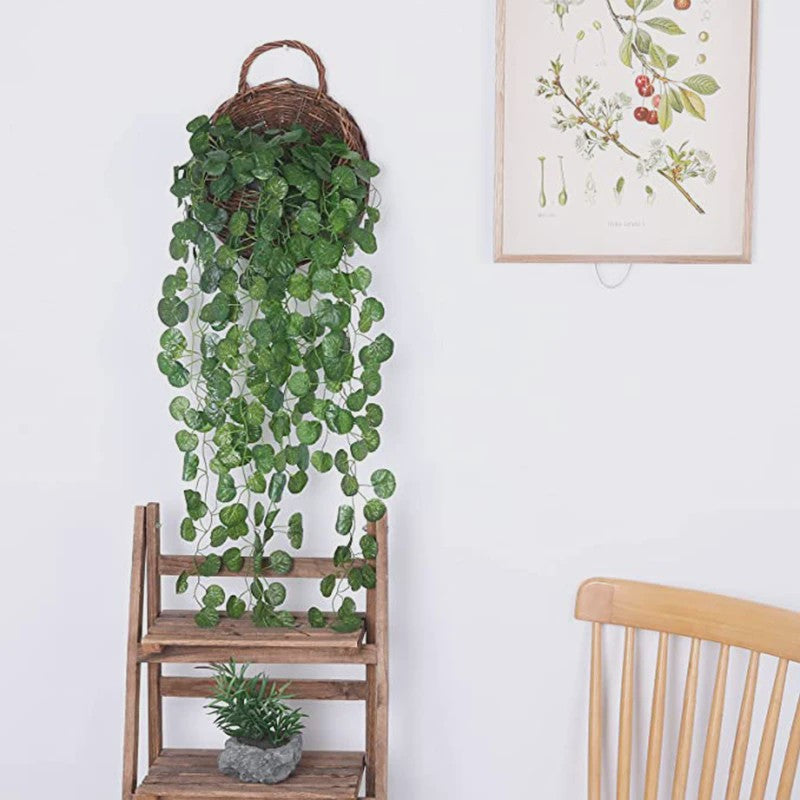 3x Kunstplant Klimop Hangplant - 90cm Nep Groene Slangplant voor Binnen en Buiten
