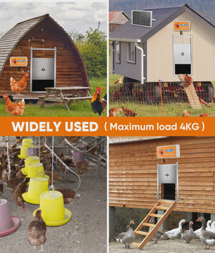 Automatic Chicken Door Control Box With Timer, Power or Battery Energy,Chicken Coop Door Box Traction Up to 4kg