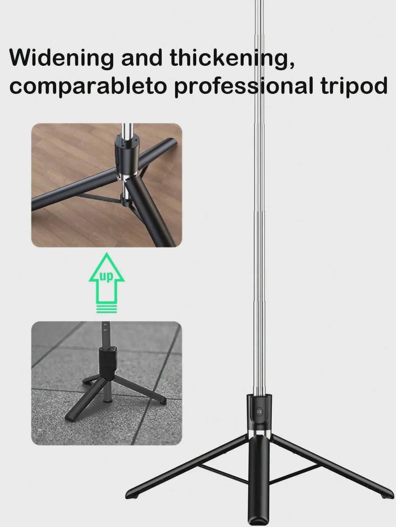 170cm Selfie Stick met Tripod & Afstandsbediening - Draadloos Uitschuifbaar voor Smartphones