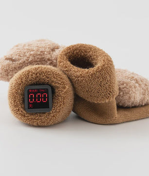 Schattige Babysokjes met Beer - Zacht Katoen, Anti-slip & Warm voor Jongens en Meisjes