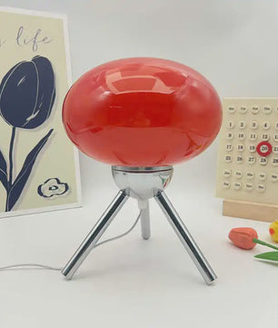 Glazen Mushroom Tafellamp - Retro Design met Verstelbaar Licht