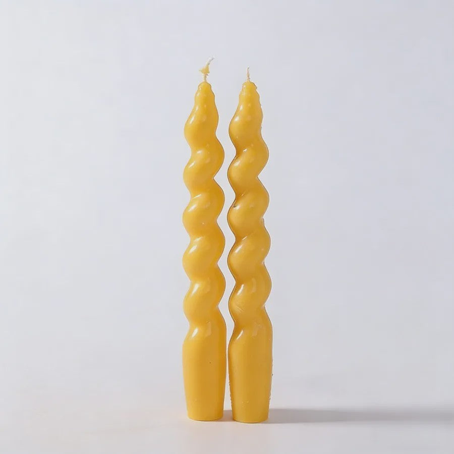 Set van 2 Gekleurde Spiraalkaarsen - Soja Was Aromatherapie Kaarsen voor Huisdecoratie & Cadeau