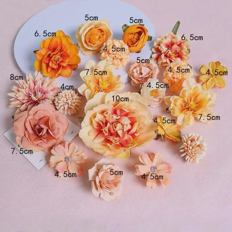 Mix van Zijden Kunstbloemen: Rozen & Meer voor Bruiloft, Huisdecoratie & DIY Knutselen