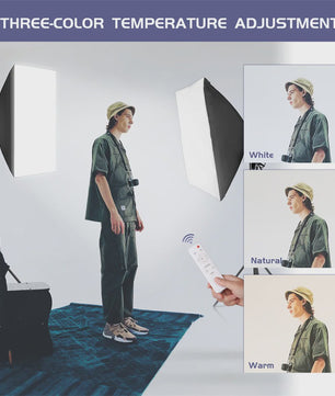 Professionele Softbox Verlichting Set 50x70cm voor Fotografie & Video (LED Bi-Color)