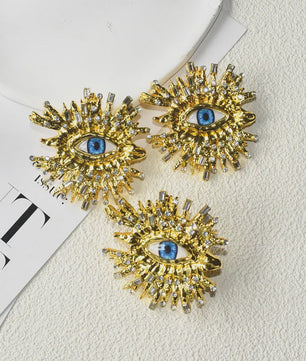 Gouden Baroque Oog Oorbellen - Statement Dames Sieraden
