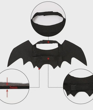 Zwarte Vleermuisvleugels Kostuum voor Kat en Hond - Feestelijke Cosplay Outfit