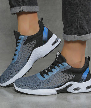 Heren Ademende Hardloopschoenen met Gebreid Mesh - Comfortabele Casual Schoenen voor Dagelijks Gebruik