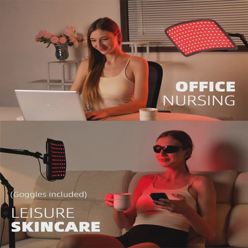 Roodlichttherapie Apparaat met Stand & Wrap - 660nm/850nm voor Huid & Pijnverlichting