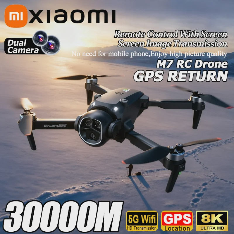 Xiaomi M7 GPS Drone met 8K HD Dual Camera, Obstacle Avoidance en Screen Remote Control