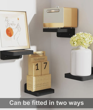 4x Kleine Drijvende Planken voor Wandmontage - 5 Inch Houten Display Ledges - Decoratie voor Elke Kamer