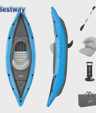 Bestway Hydro-Force Opblaasbare Vis Kajak - Duurzaam PVC, Draagbaar & Lichtgewicht